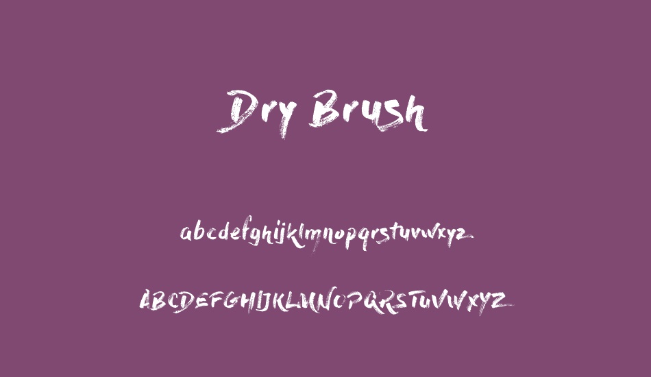 dry-brush font
