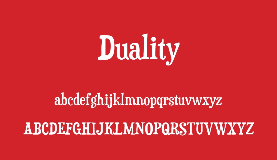 duality font