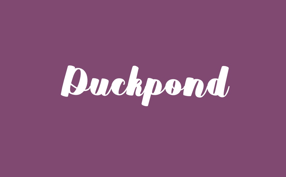 Duckpond font big