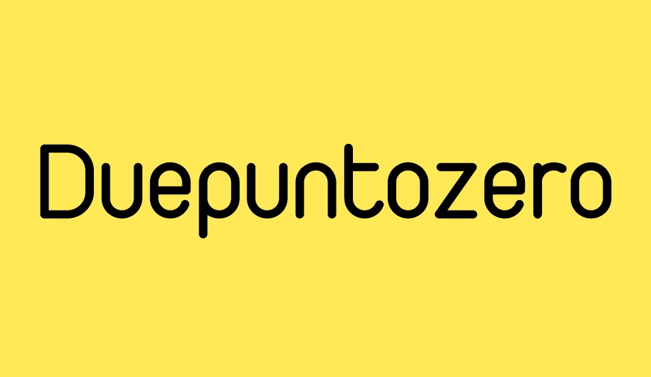 duepuntozero font big