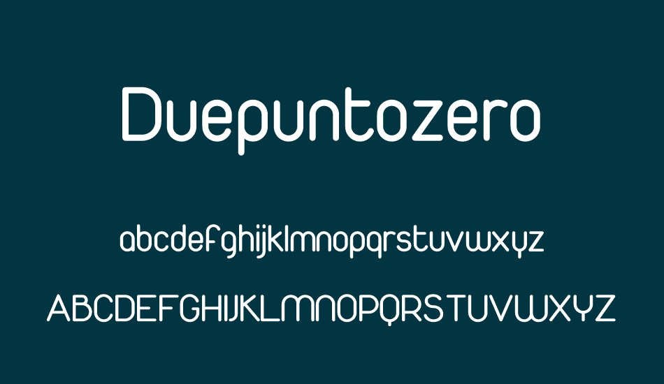 duepuntozero font
