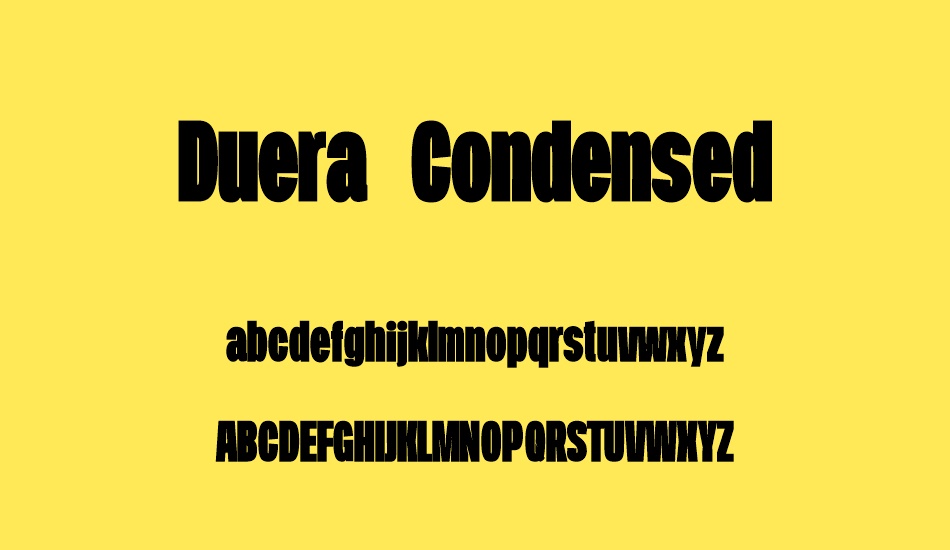 duera-personal-use-condensed font