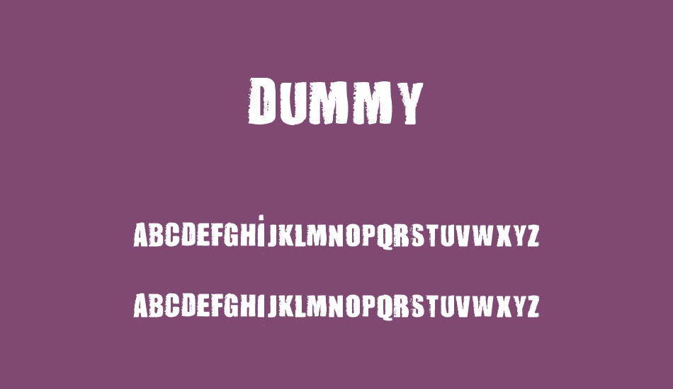 dummy font