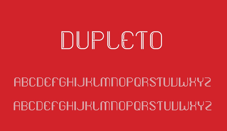 dupleto font