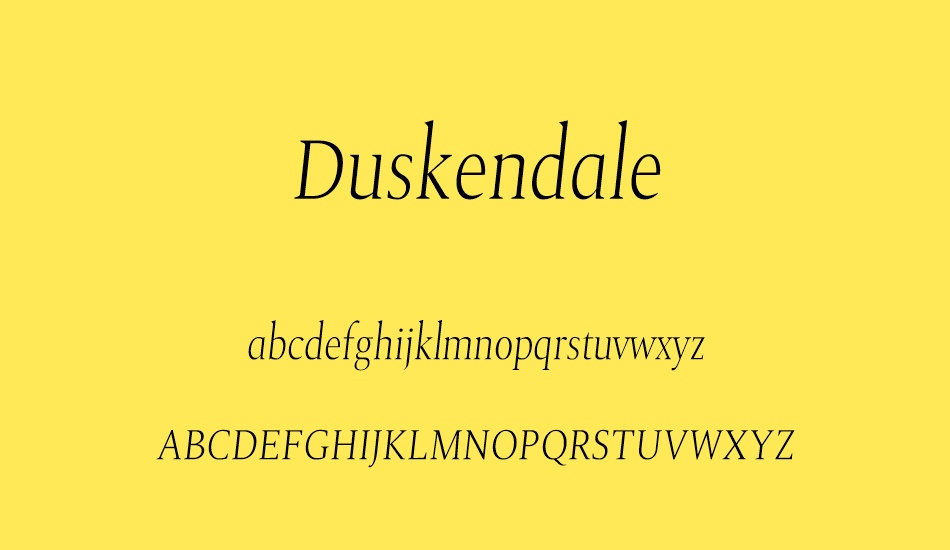 duskendale font