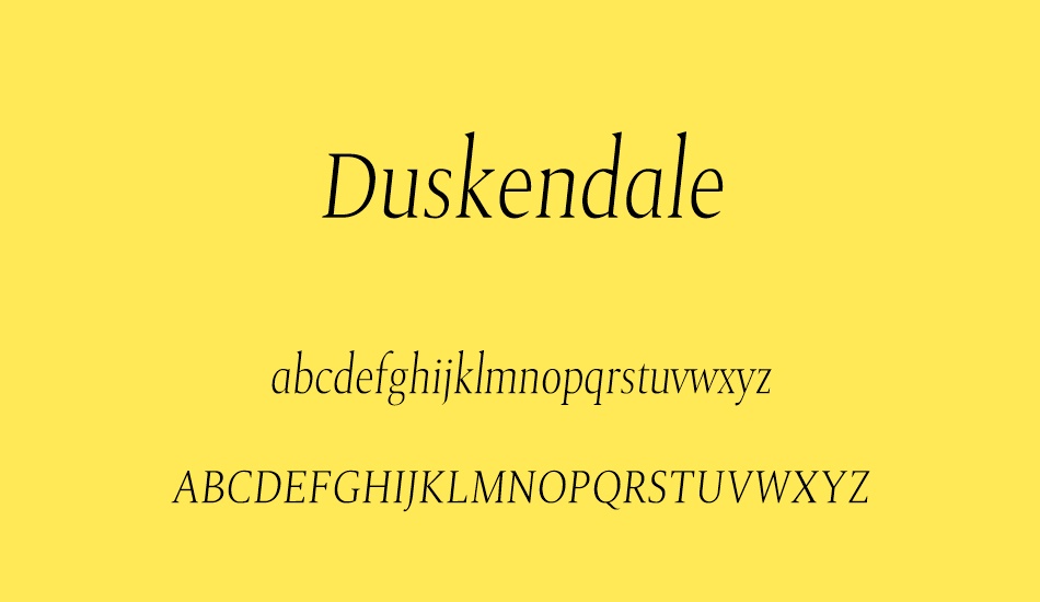 duskendale font