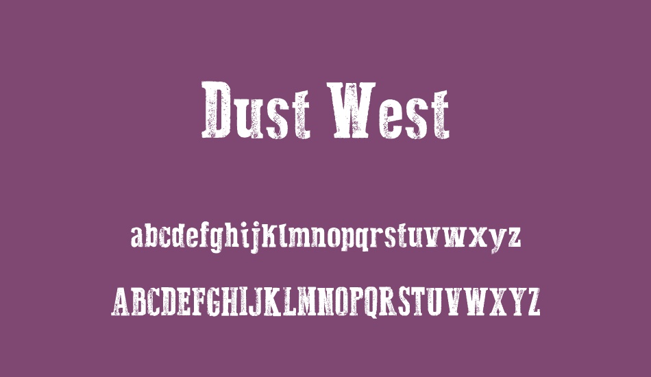 dust-west font