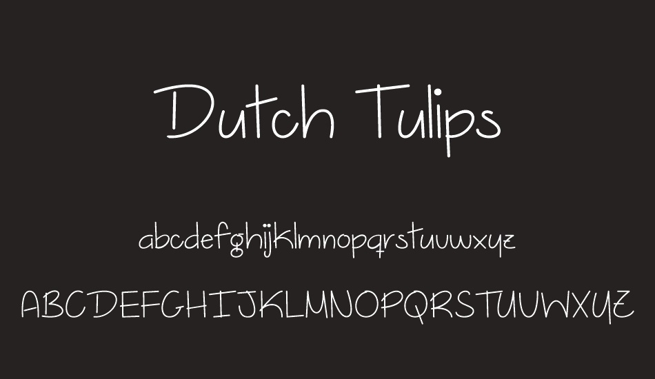 dutch-tulips-demo font