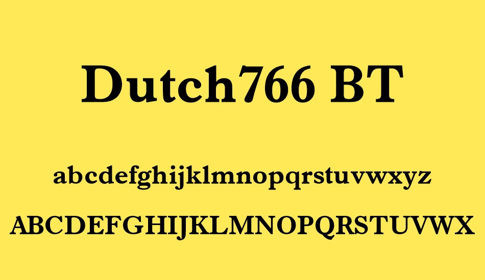 dutch766-bt font