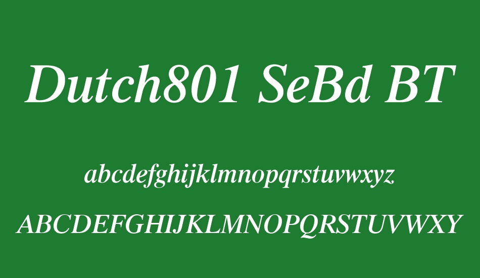 dutch801-sebd-bt font