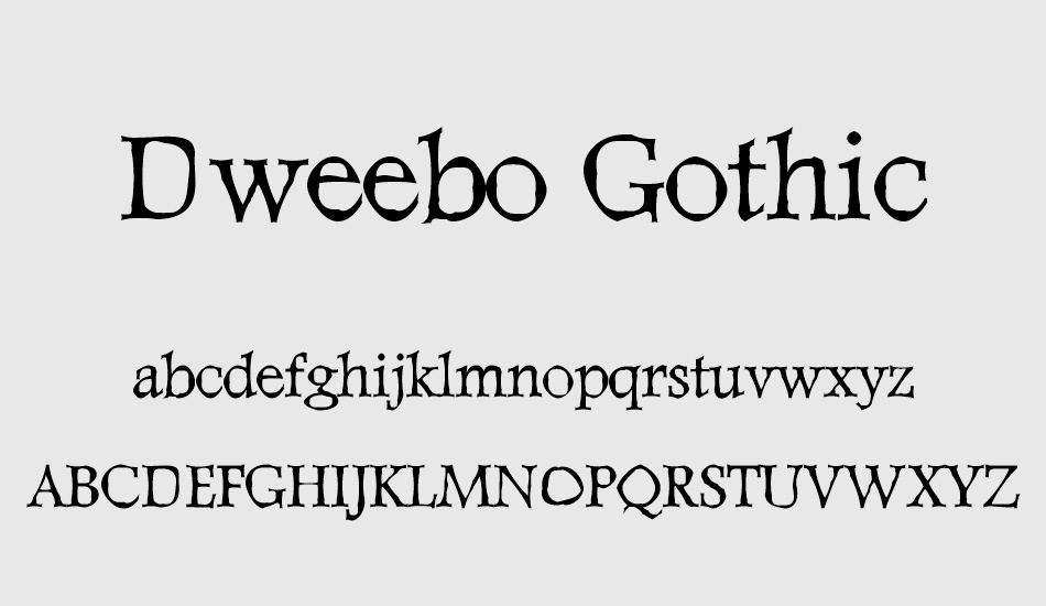 dweebo-gothic font