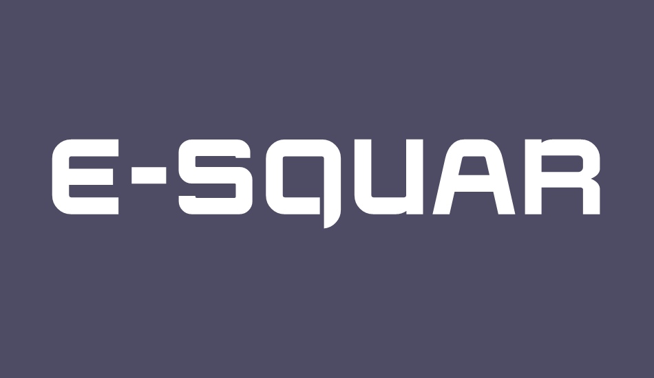 e-square font big