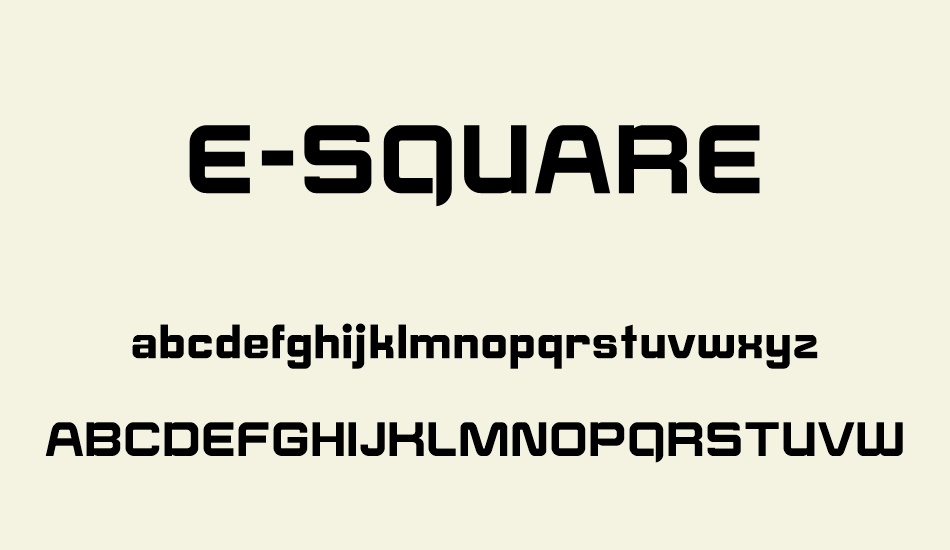 e-square font
