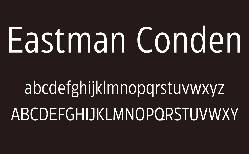 Eastman Condensed font