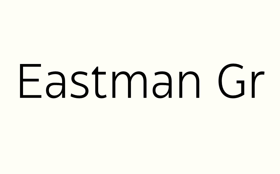 Eastman Grotesque font big