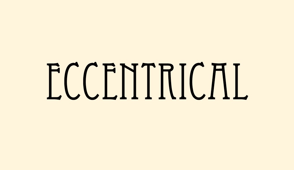 eccentrical font big