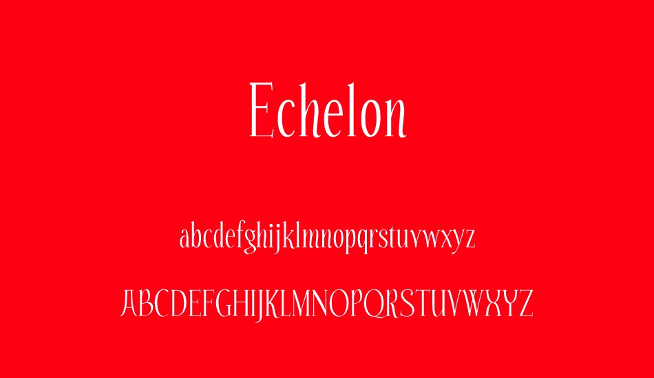 echelon font