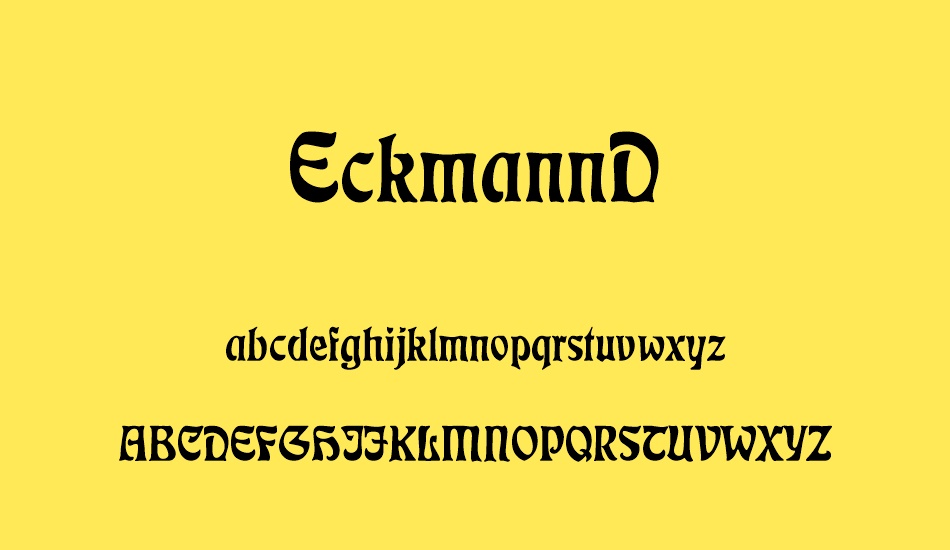 eckmannd font