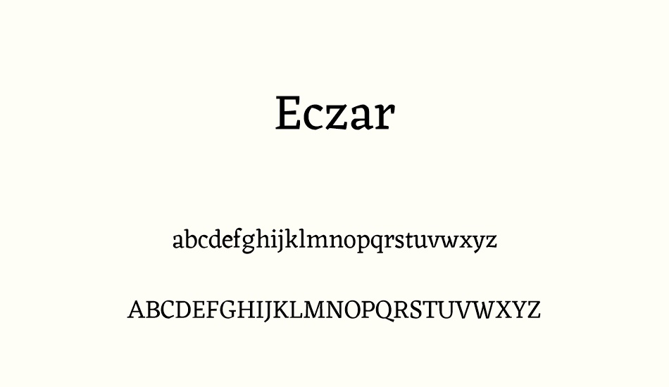 eczar font