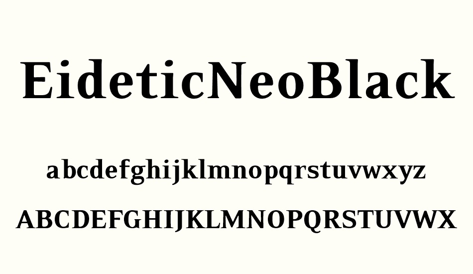 eideticneoblack font
