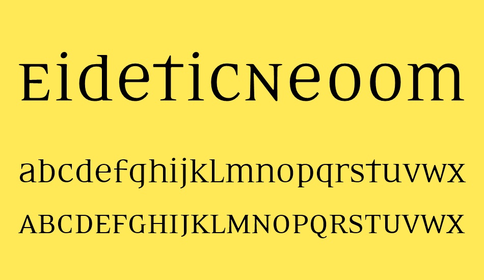 eideticneoomni font