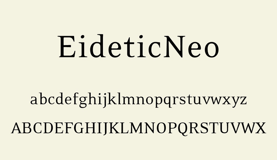 eideticneoregular font