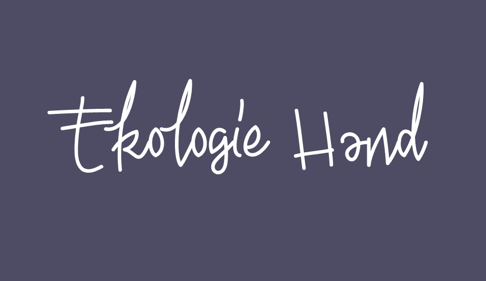 ekologie-hand-personal-use font big