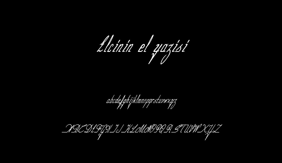 elcinin-el-yazisi font