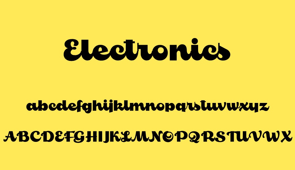 electronics-personal-use font