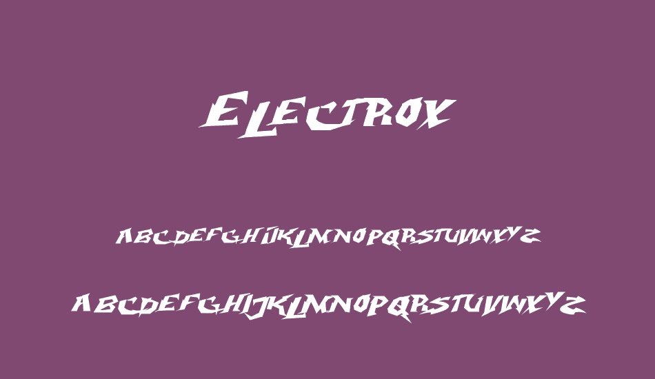 electrox- font