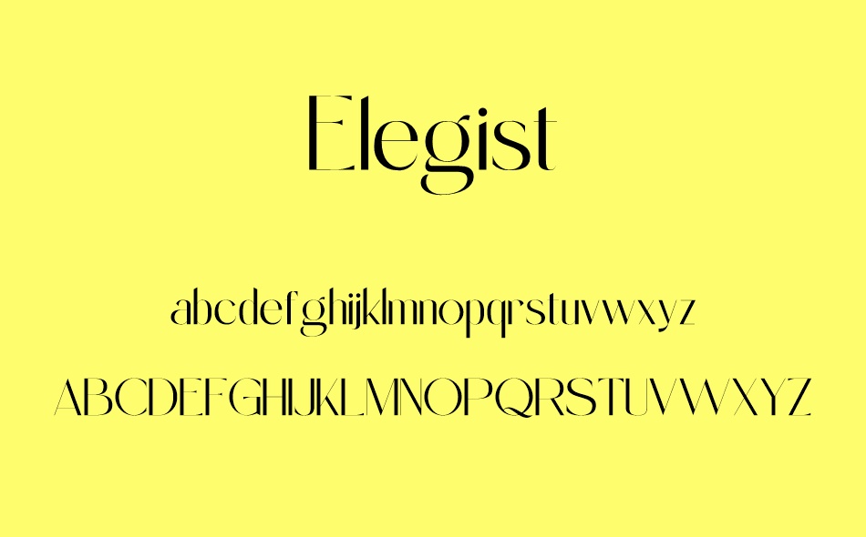 Elegist font