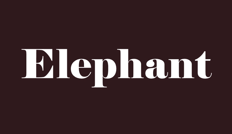 elephant font big