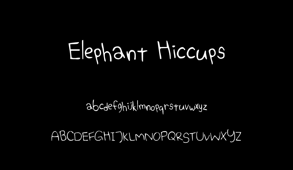 elephant-hiccups font