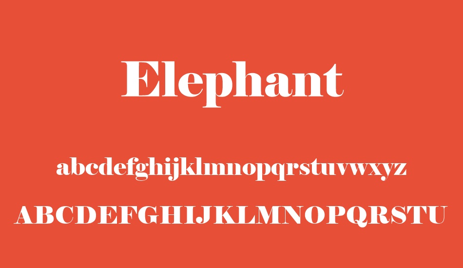 elephant font