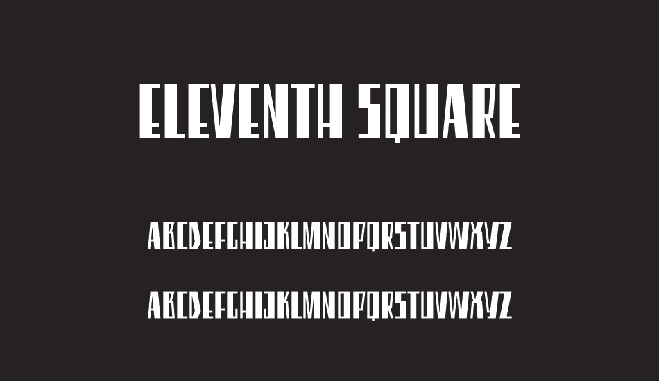 eleventh-square font
