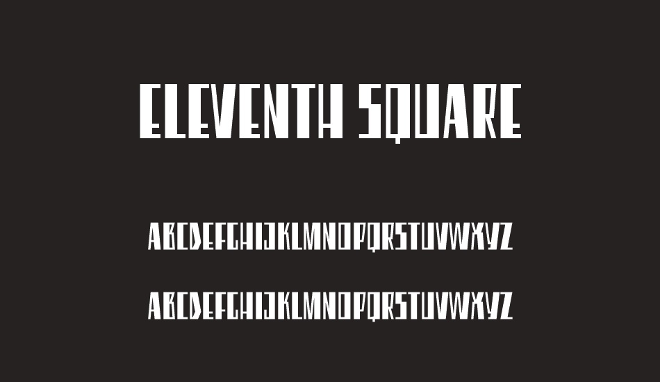 eleventh-square font