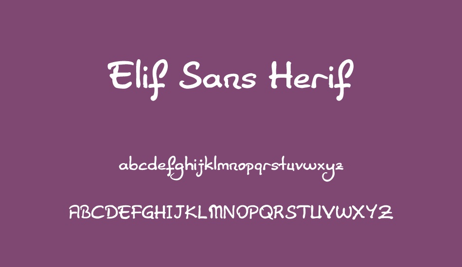 elif-sans-herif font