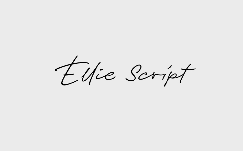 Ellie Script font big