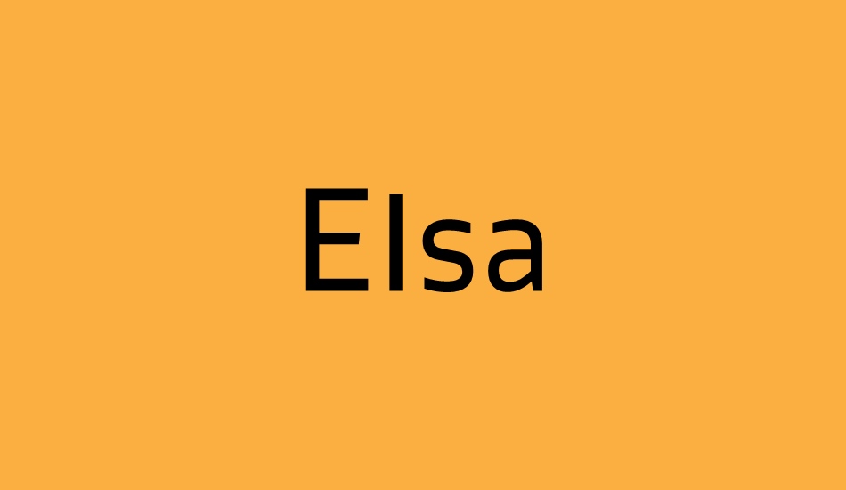 elsa-regular font big