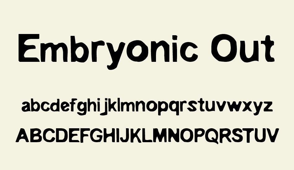 embryonic-outside font