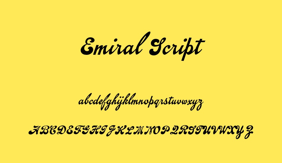 emiral-script-personal-use font