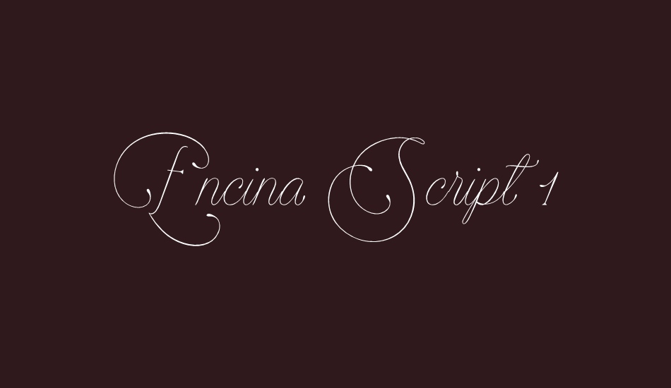 encina-script-1-personal-use font big