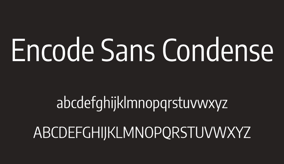 encode-sans-condensed font