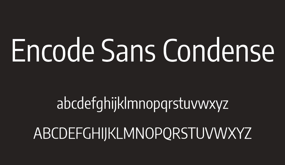 encode-sans-condensed font