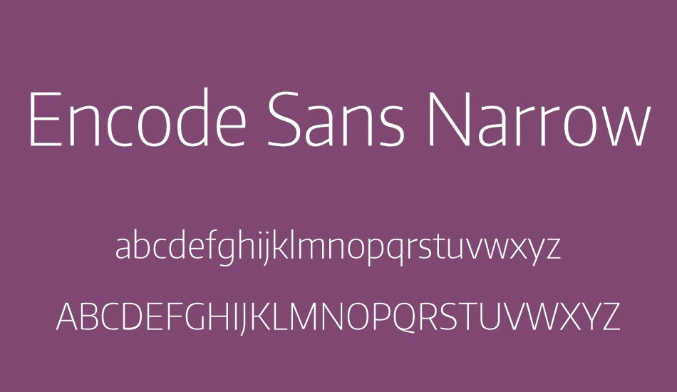 encode-sans-narrow font