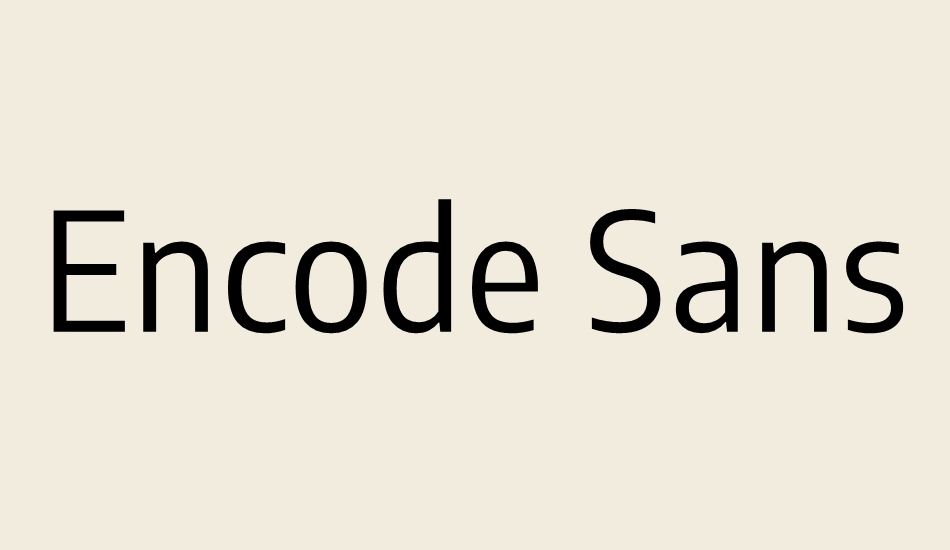 encode-sans-semi-condensed font big