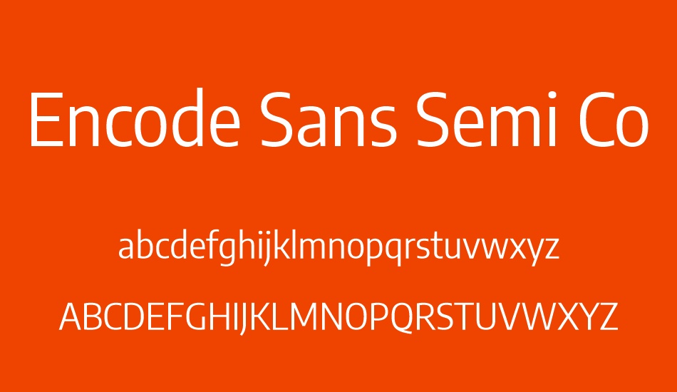 encode-sans-semi-condensed font