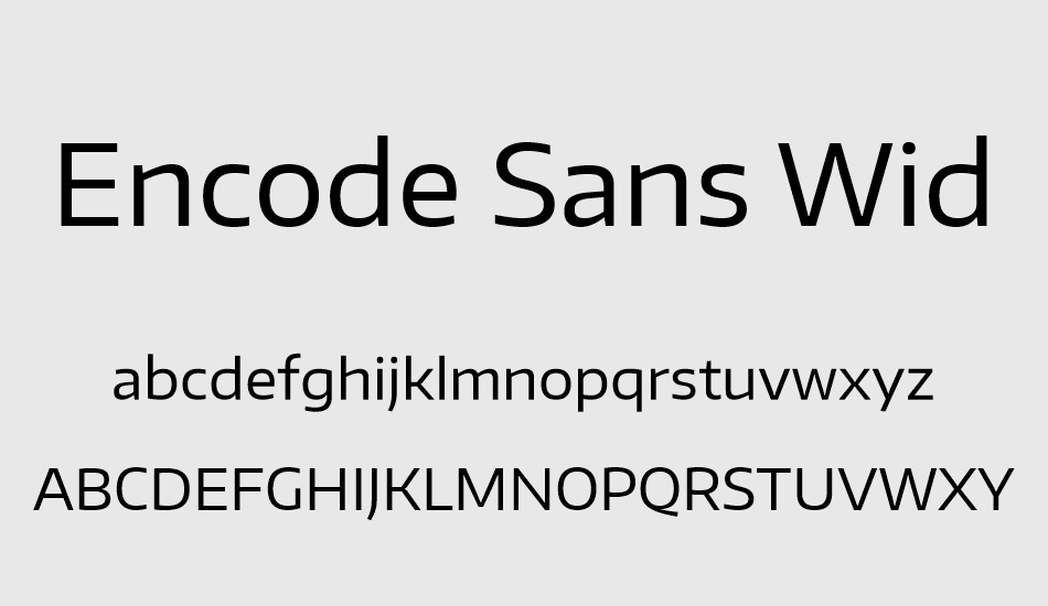 encode-sans-wide font