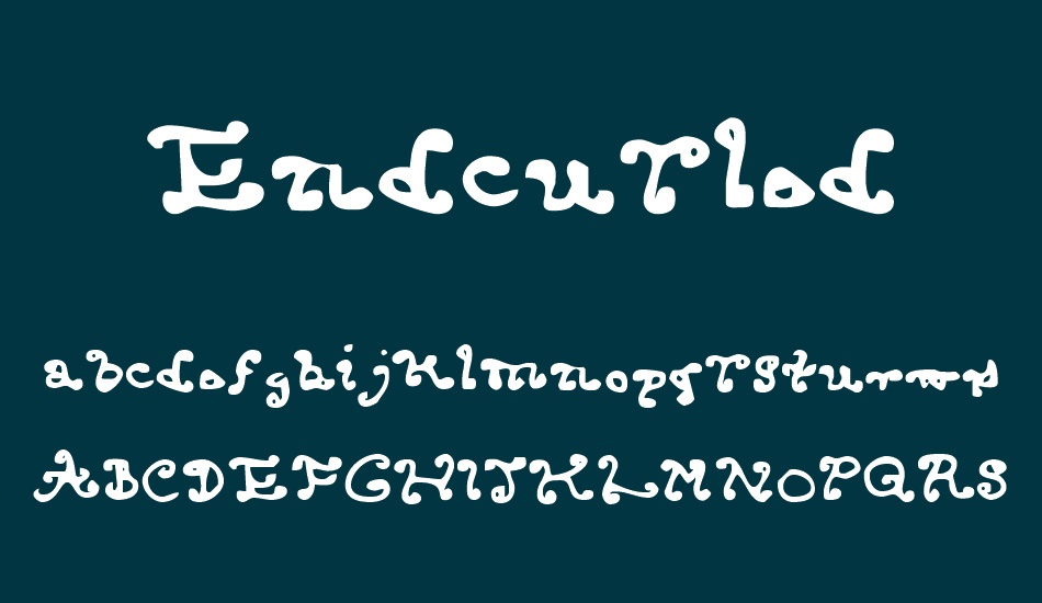 endcurled font