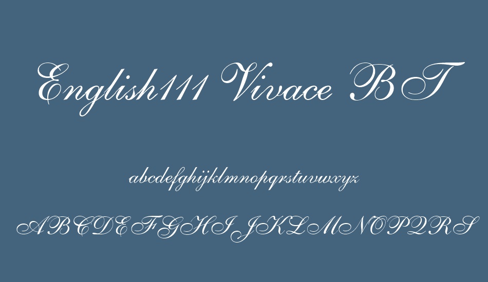 english111-vivace-bt font
